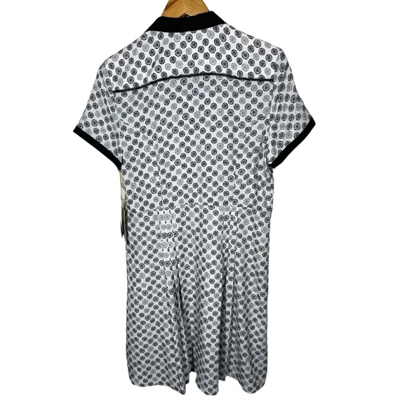 {NWT} Jason Wu Black & White Front Pleated Dress M - Picture 2 of 9